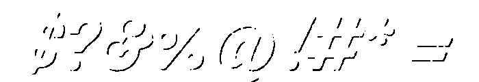 Thirsty Rough Bold Shadow Font OTHER CHARS