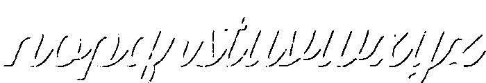 Thirsty Rough Bold Shadow Font LOWERCASE