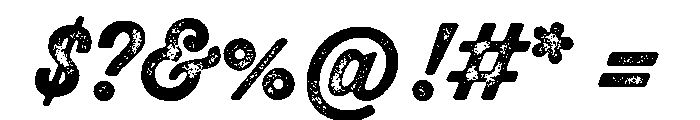 Thirsty Rough Bold Three Font OTHER CHARS