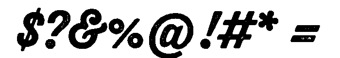 Thirsty Rough Bold Font OTHER CHARS