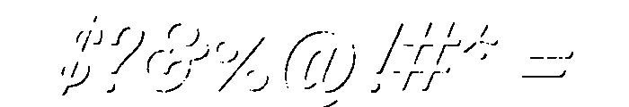 Thirsty Rough Light Shadow Font OTHER CHARS