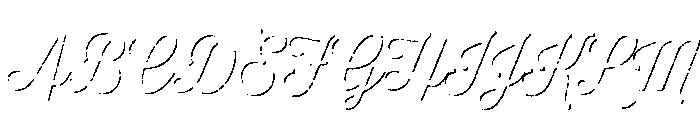 Thirsty Rough Light Shadow Font UPPERCASE
