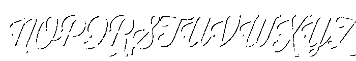 Thirsty Rough Light Shadow Font UPPERCASE