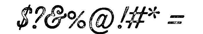 Thirsty Rough Light Three Font OTHER CHARS