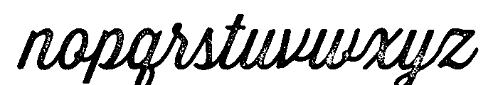 Thirsty Rough Light Two Font LOWERCASE