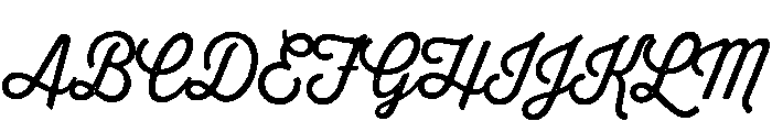 Thirsty Rough Light Font UPPERCASE