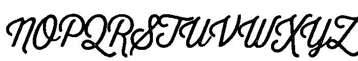 Thirsty Rough Light Font UPPERCASE