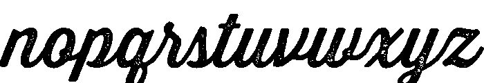 Thirsty Rough Regular One Font LOWERCASE