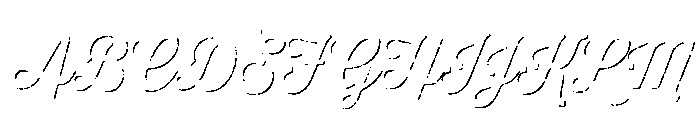 Thirsty Rough Regular Shadow Font UPPERCASE