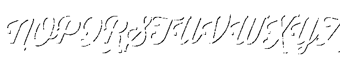 Thirsty Rough Regular Shadow Font UPPERCASE