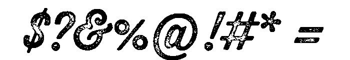 Thirsty Rough Regular Three Font OTHER CHARS