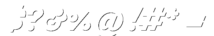 Thirsty Script Black Shadow Font OTHER CHARS