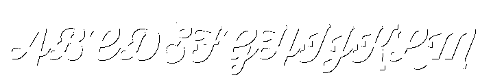 Thirsty Script Black Shadow Font UPPERCASE