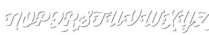 Thirsty Script Black Shadow Font UPPERCASE