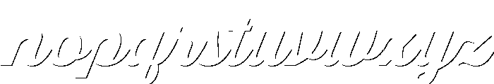 Thirsty Script Black Shadow Font LOWERCASE