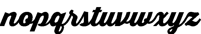 Thirsty Script Black Font LOWERCASE