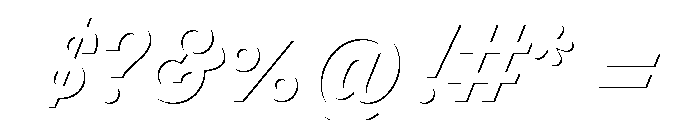 Thirsty Script Bold Shadow Font OTHER CHARS