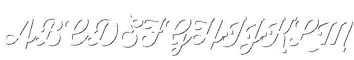 Thirsty Script Bold Shadow Font UPPERCASE
