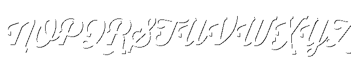 Thirsty Script Bold Shadow Font UPPERCASE