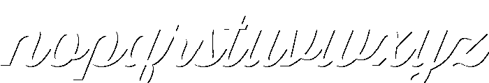 Thirsty Script Bold Shadow Font LOWERCASE