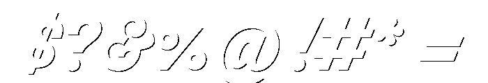 Thirsty Script Extra Bold Shadow Font OTHER CHARS