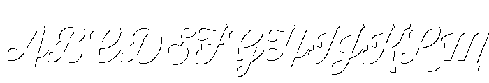 Thirsty Script Extra Bold Shadow Font UPPERCASE