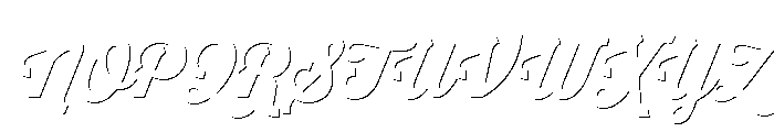 Thirsty Script Extra Bold Shadow Font UPPERCASE