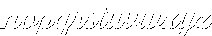 Thirsty Script Extra Bold Shadow Font LOWERCASE