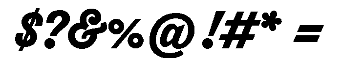 Thirsty Script Extra Bold Font OTHER CHARS