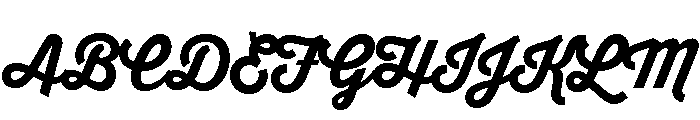 Thirsty Script Extra Bold Font UPPERCASE