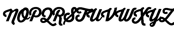 Thirsty Script Extra Bold Font UPPERCASE