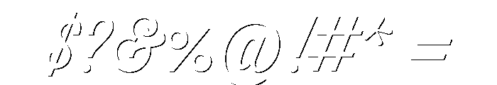 Thirsty Script Light Shadow Font OTHER CHARS