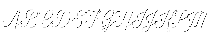 Thirsty Script Light Shadow Font UPPERCASE