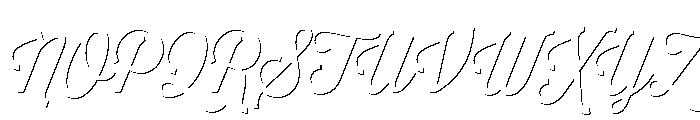 Thirsty Script Light Shadow Font UPPERCASE