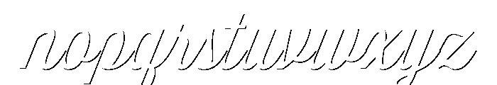 Thirsty Script Light Shadow Font LOWERCASE