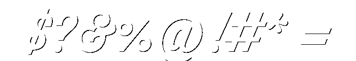 Thirsty Script Medium Shadow Font OTHER CHARS