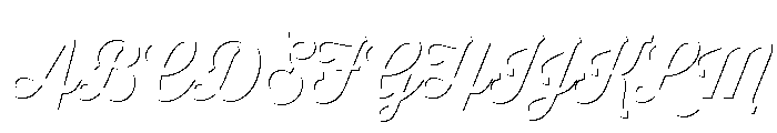 Thirsty Script Medium Shadow Font UPPERCASE