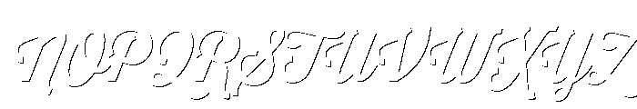 Thirsty Script Medium Shadow Font UPPERCASE
