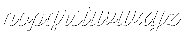 Thirsty Script Medium Shadow Font LOWERCASE