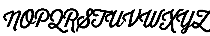 Thirsty Script Medium Font UPPERCASE