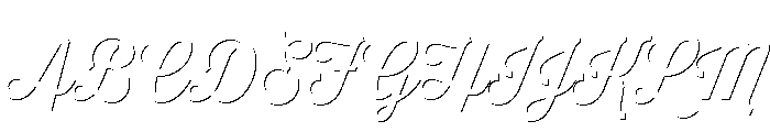 Thirsty Script Regular Shadow Font UPPERCASE