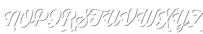 Thirsty Script Regular Shadow Font UPPERCASE