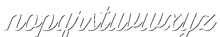 Thirsty Script Regular Shadow Font LOWERCASE