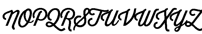 Thirsty Script Regular Font UPPERCASE