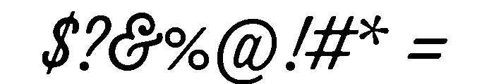Thirsty Soft Light Font OTHER CHARS