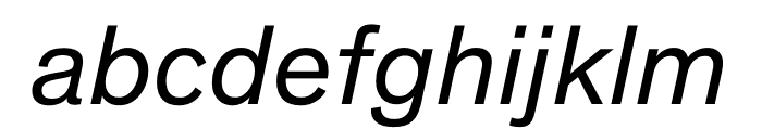 Theinhardt Pan Regular Italic Font LOWERCASE
