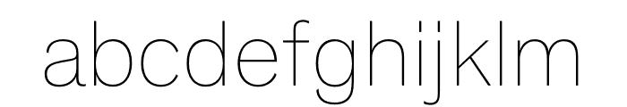 Theinhardt Pan Ultralight Font LOWERCASE