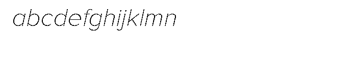 Thin Italic Font LOWERCASE
