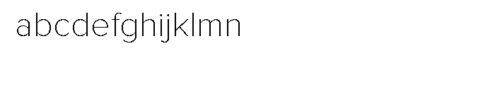 Thin Font LOWERCASE