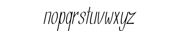 Thinble-CondensedItalic Font LOWERCASE